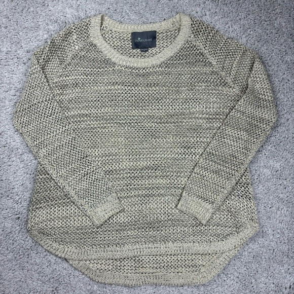 Paper Crane Sweater Womens Medium Open Knit Crewneck Modest Holiday Vacation - Picture 1 of 4